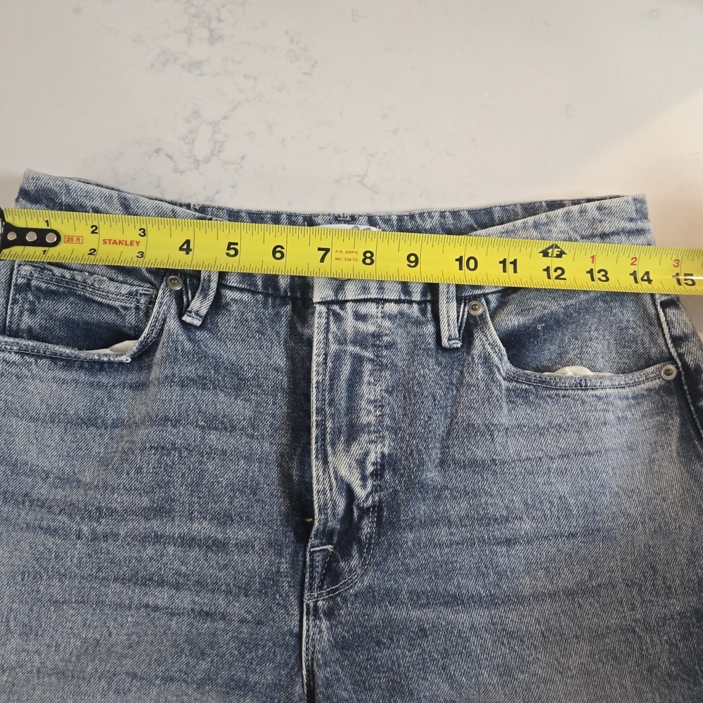 Good American High Rise Straight Jeans Women Size 2 / 26 Acid Wash Denim - Picture 4 of 13